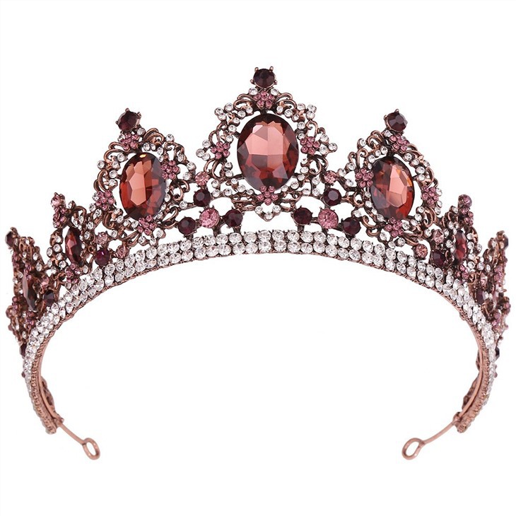 Headpiece Diamond Flower Design Crown Girls Women Tiaras Crystal Crown